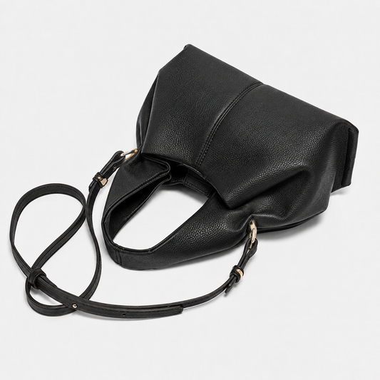 ALEONA La Luna genuine leather shoulder bag in Nero, product image 2