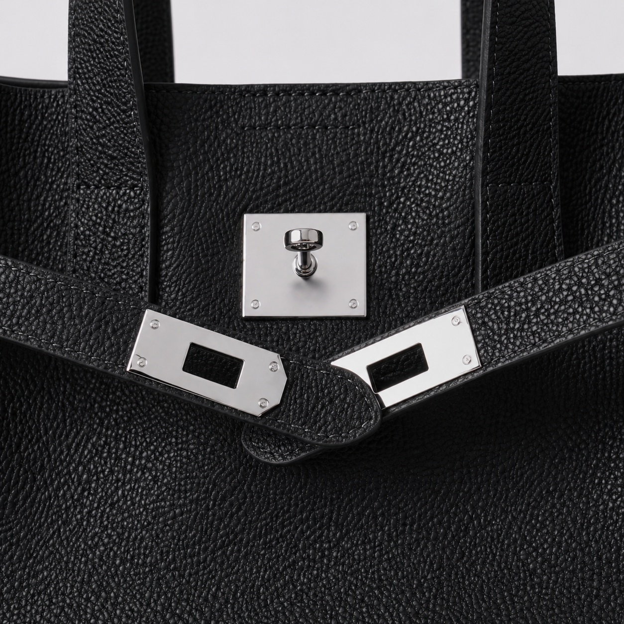 ALEONA L'Essenziale genuine leather shopper in Nero, product image 5