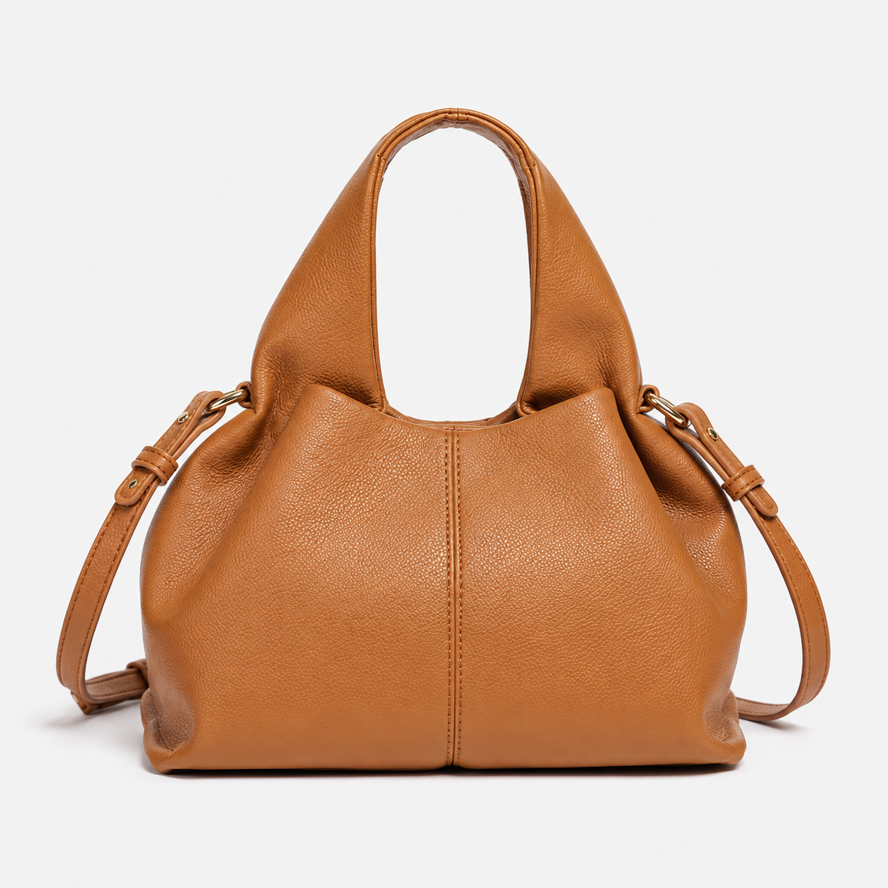 ALEONA La Luna genuine leather shoulder bag in Caramel, product image 1