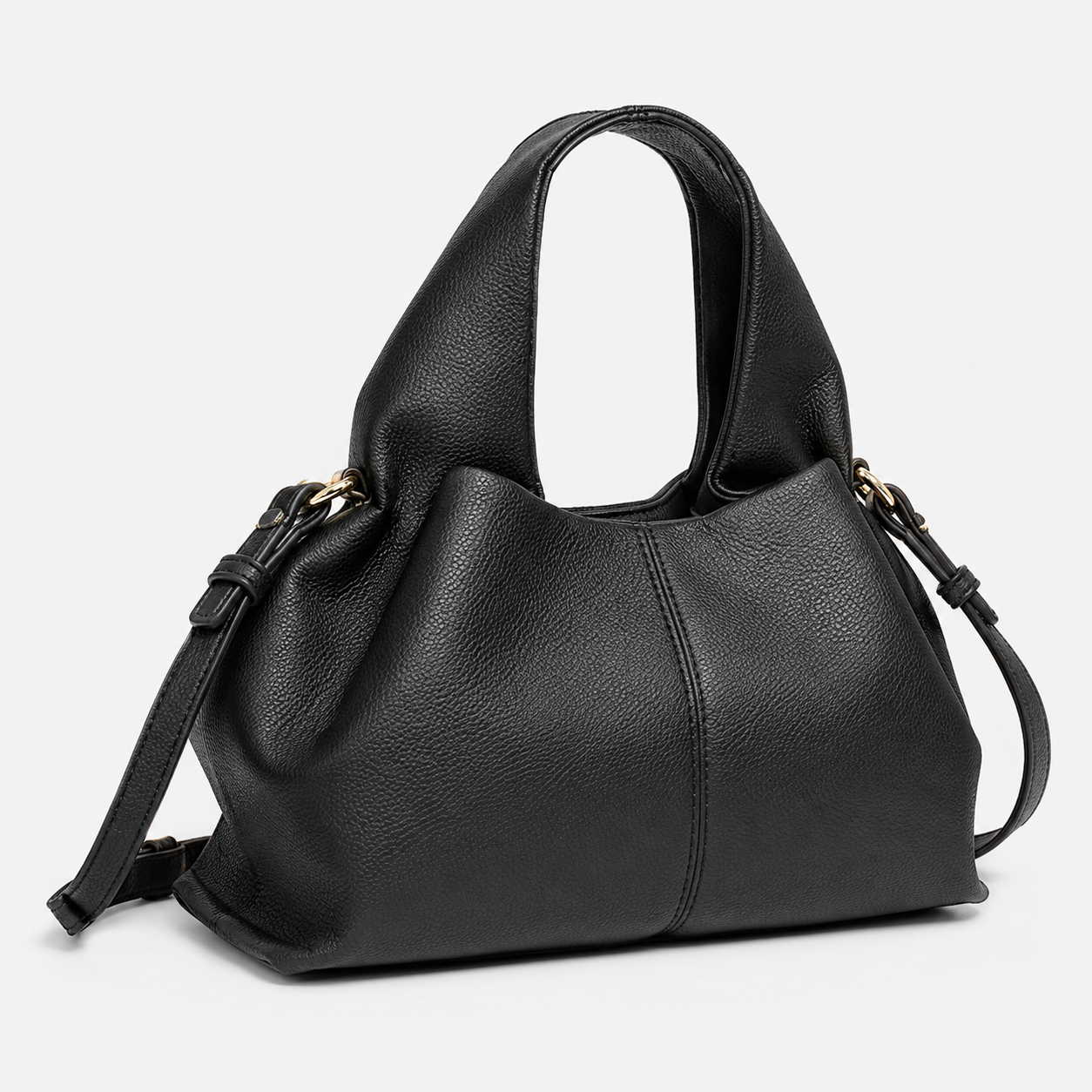 ALEONA La Luna genuine leather shoulder bag in Nero, product image 1