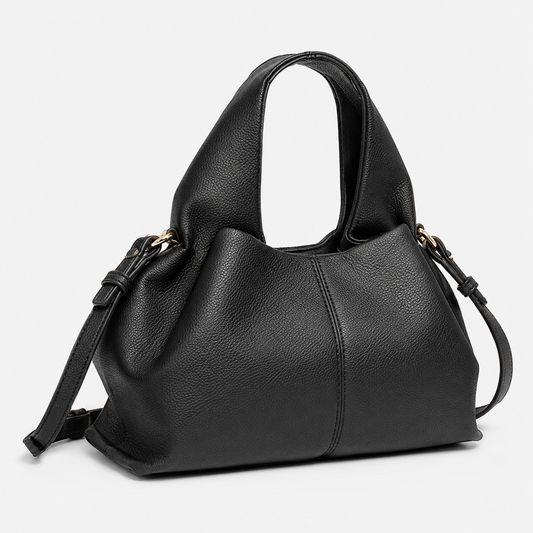 ALEONA La Luna genuine leather shoulder bag in Nero, product image 1