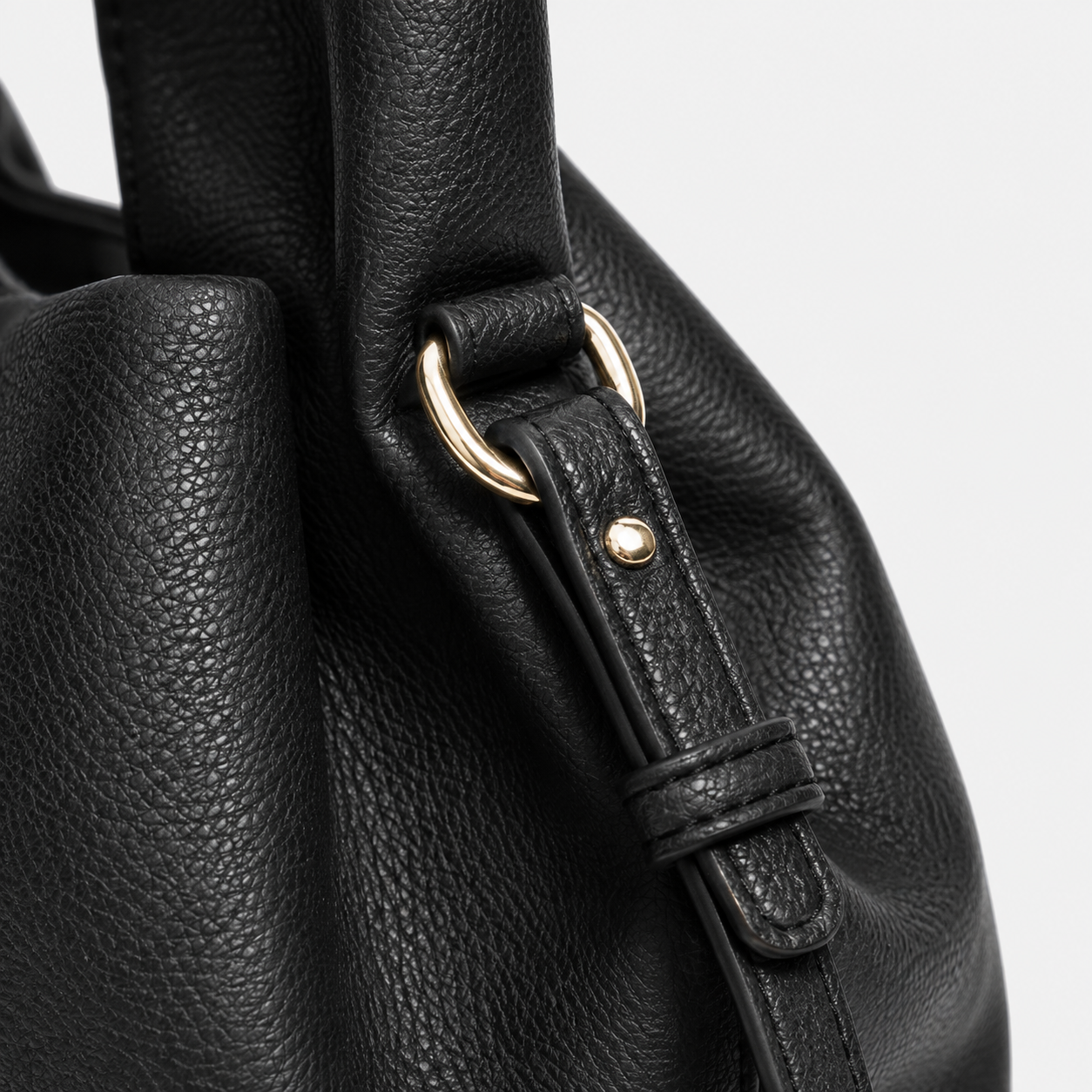 ALEONA La Luna genuine leather shoulder bag in Nero, product image 5