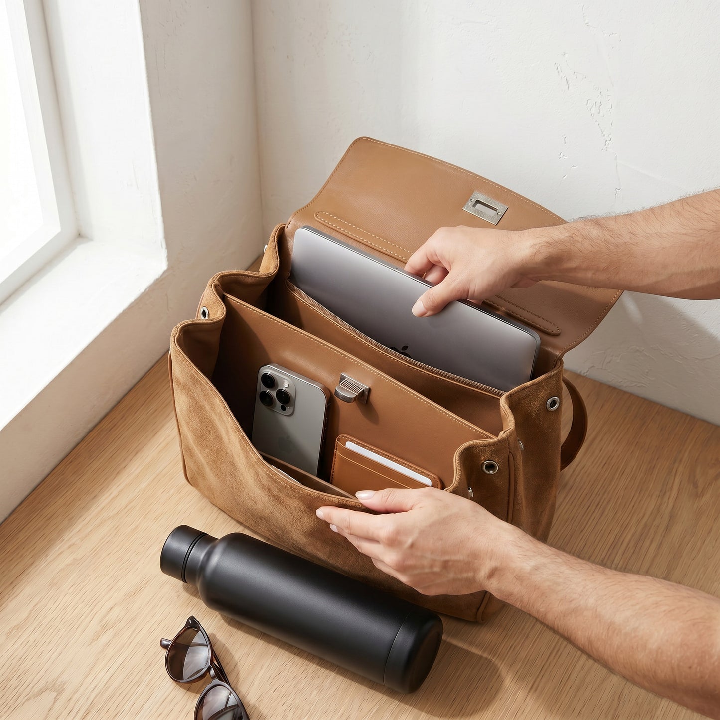 The Artigiana — Artisan Suede Tote